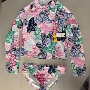 GAP KIDS  NWT butterfly print top & bottom UPF 50 
Protective swimwear  12